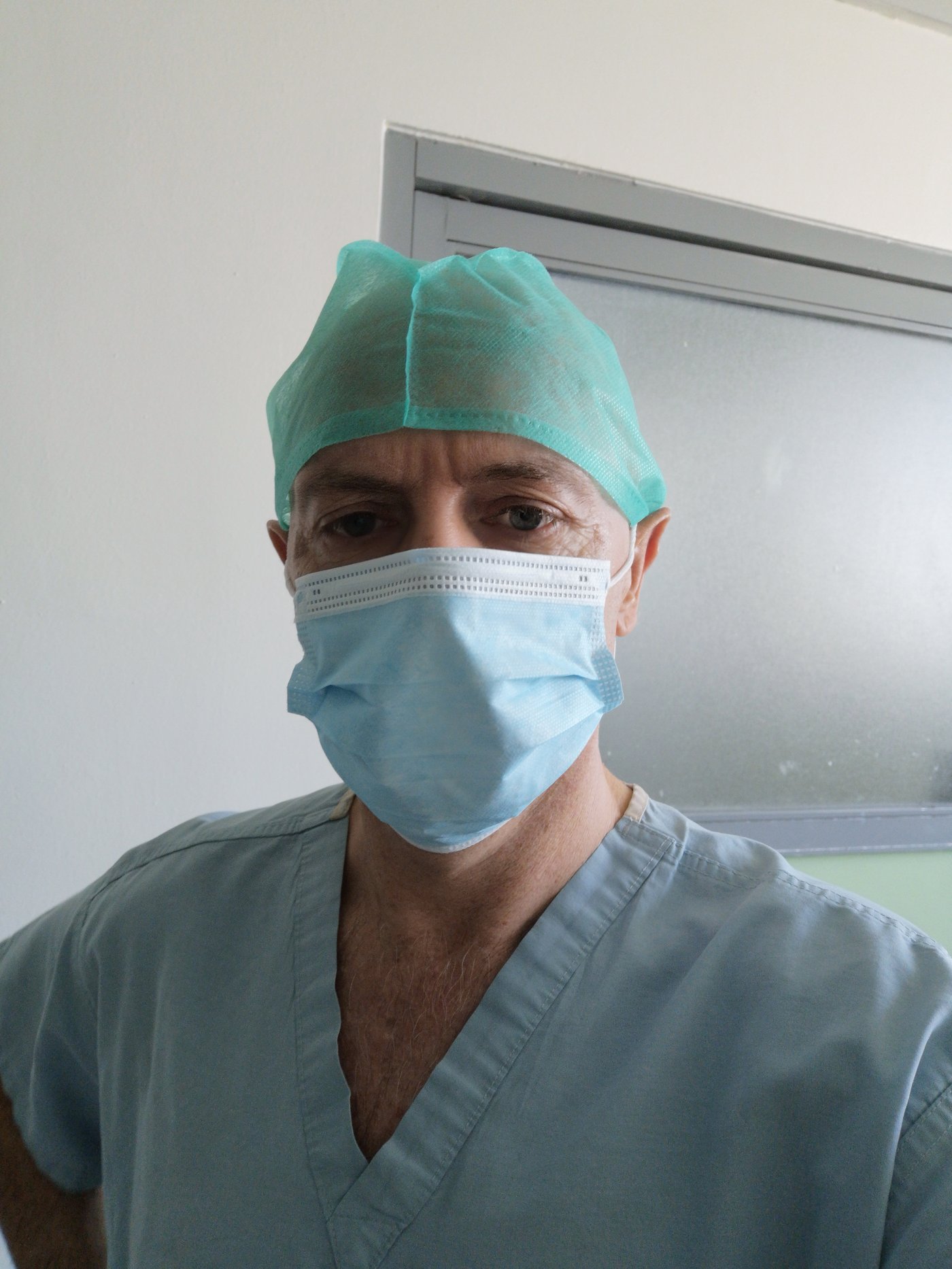 Marco Nicolini, Co-Founder Blanc Estates Miami, in surgical attire